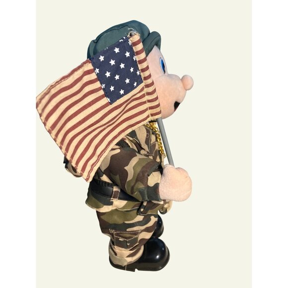 Patriotic American Soldier PLUSH Figure  Camouflage Outfit American Flag - Picture 9 of 15
